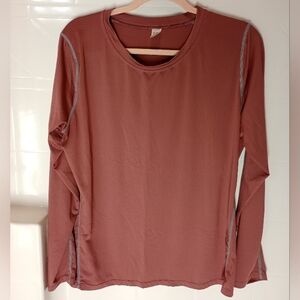 WANAYOU Women's Compression Shirt Dry Fit Long Sleeve Running Athletic Maroon